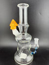 Brando Glass Mushroom Growth Banger Hanger Rig 10mm 90° with vibrant orange mushroom accents on clear glass.