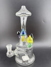 Brando Glass Mushroom Growth on Mushroom Rig 10mm 90° - Hand-Blown Glass Art with Colorful Mushrooms
