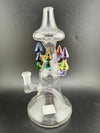 Brando Glass Mushroom Growth on Mushroom Rig 10mm 90° with colorful mushroom accents and clear body.