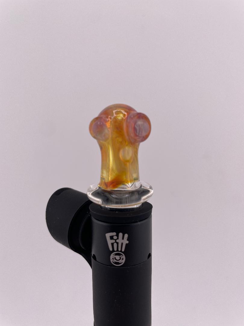 Brando Glass Puffco Pivot Topper - Fumed Side Shooter (Only Compatible w/ Ryan Fitt Pivot Interface)