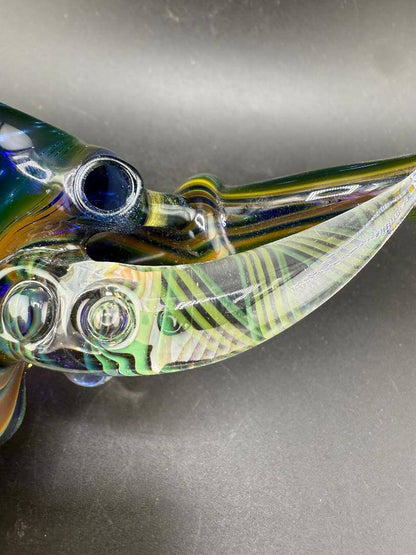 Brando Glass Side Car - Space Fume Tech w/ Large Implosion Marble Attachment showcasing intricate glass detailing.