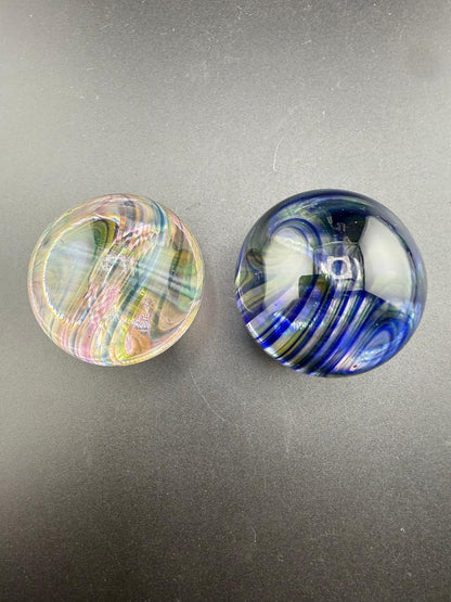 Brando Glass Marble -Large 37mm Clear Center Line Worked Outer