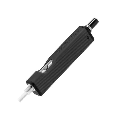 Huni Badger Portable Mini device in black, featuring ceramic heating tip and ergonomic design.