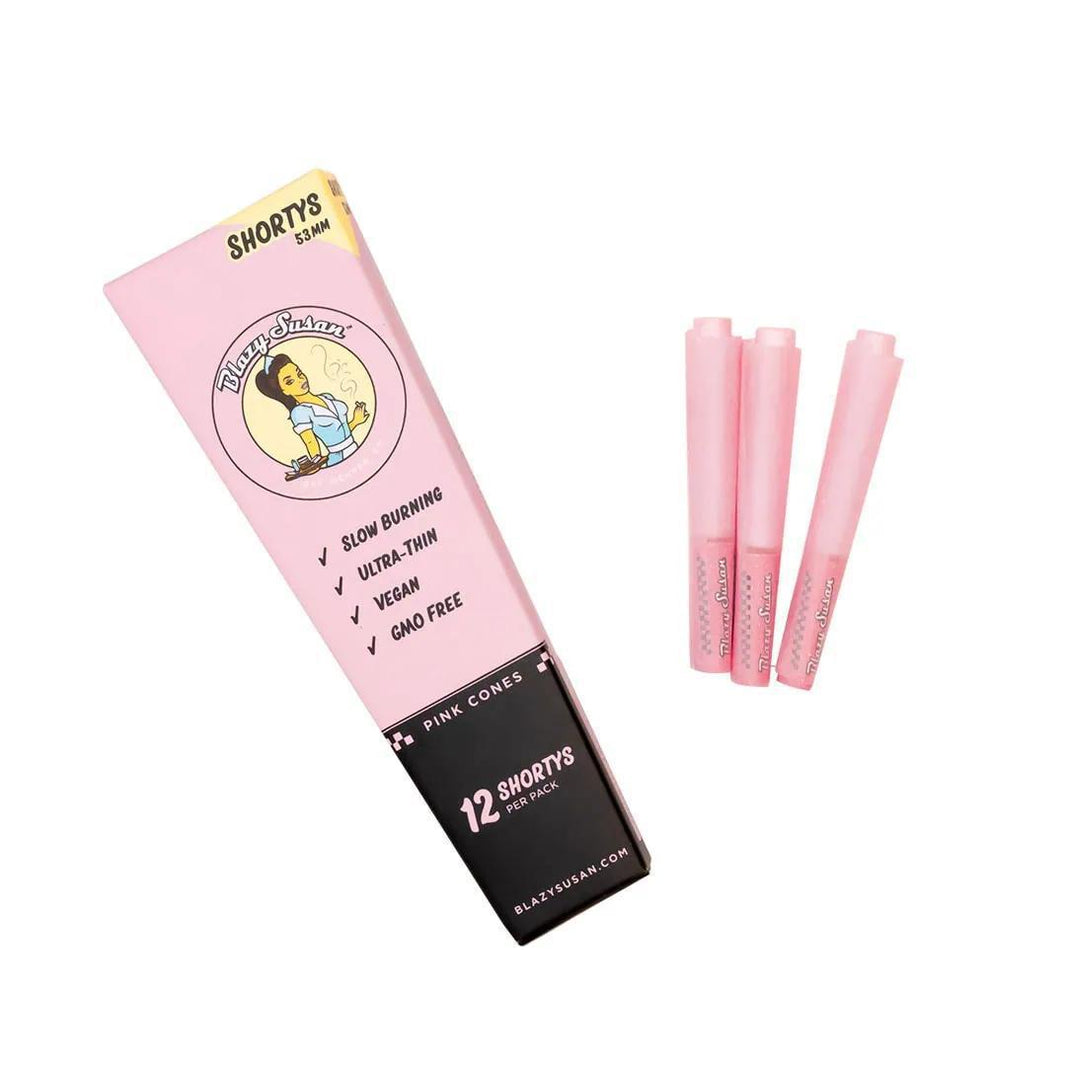 Blazy Susan 53mm Shortys Pink Cones 12pk