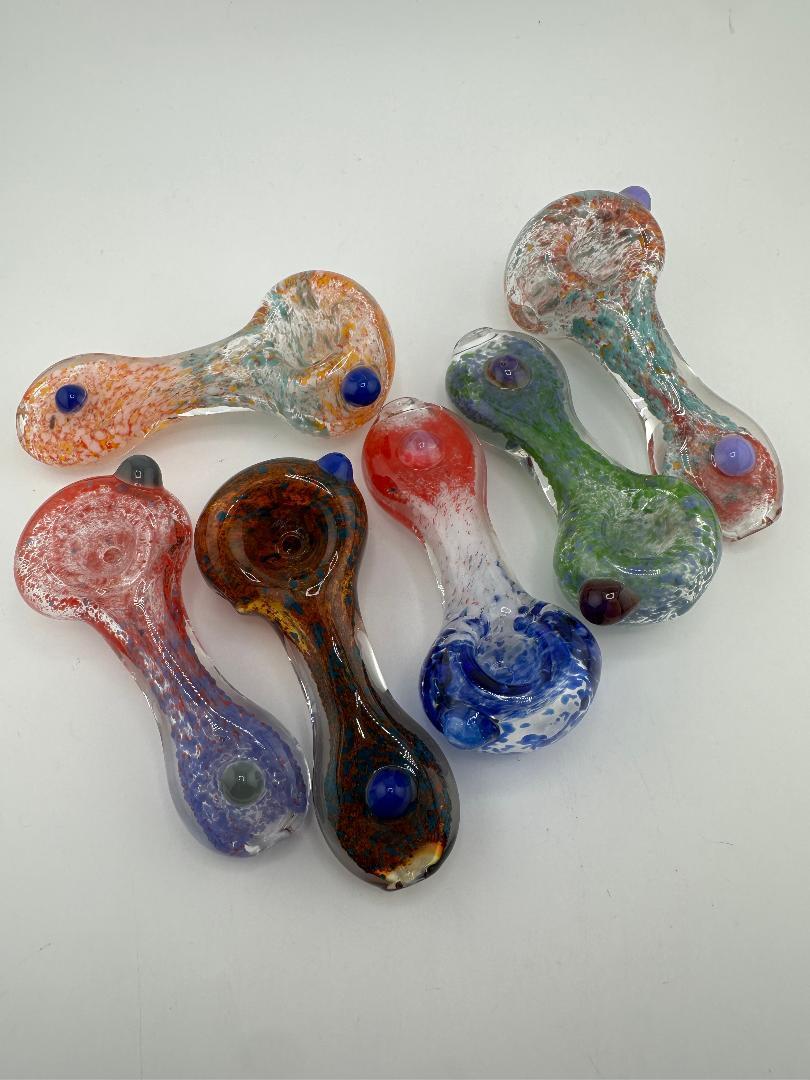 Highgrade Glass Dry Pipe  - Frit Colored