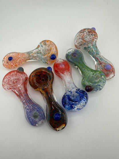 Highgrade Glass Dry Pipe  - Frit Colored