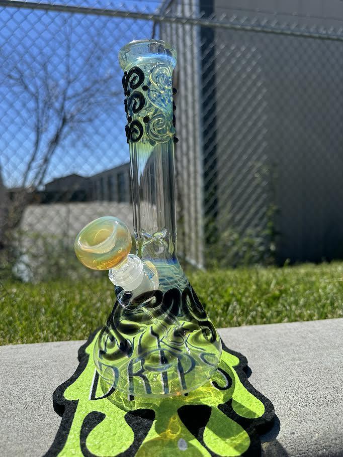 MJHoG 9" Flower Beaker - Squiggle Tech