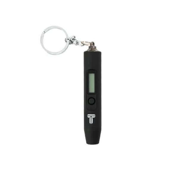 Terpometer IR thermometer keychain, compact design for precise temperature control in dabbing sessions.