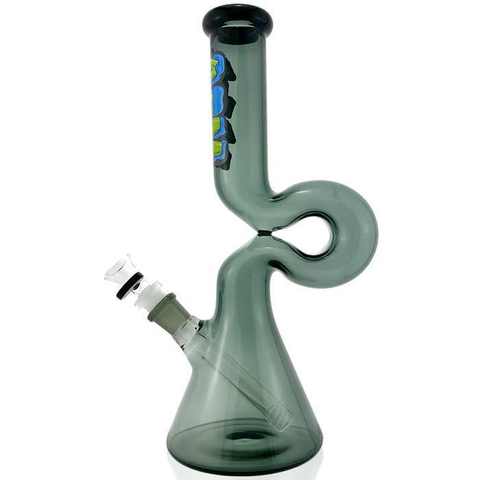 AFM Glass 12" Hunchback Full Color Glass Beaker 14mm