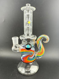 Sir Pyro Glass Clear Rainbow Line Worked Banger Hanger 14mm 90°