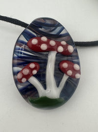 Crondo Glass Pendant - Painted Oval Scene
