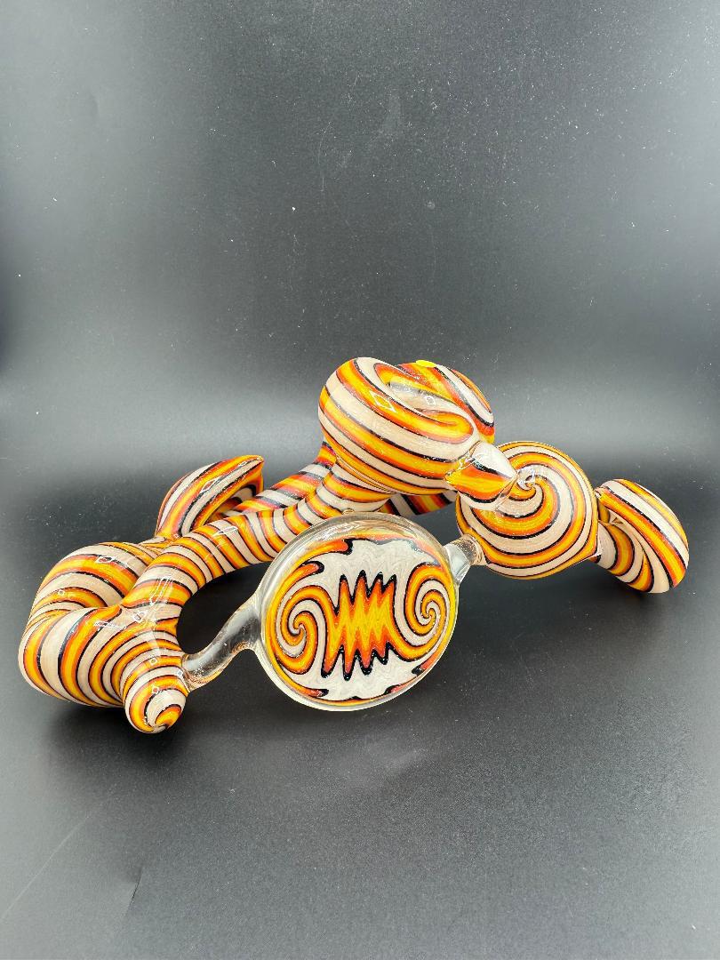 Crondo Glass UV White Orange Dichroic Dry Pipe