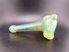 SBJ Honeycomb Tech Glass Pipe in vibrant green, showcasing intricate glasswork and smooth design for optimal airflow.