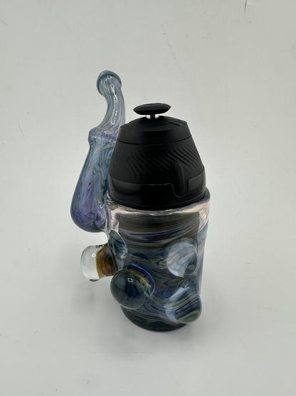 Brando Glass Puffco Proxy Accessory - Blue Fumed Stand Up Side Car