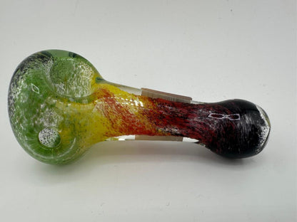 Mop Head Glass Dry Pipe - Frit Rasta Pipe