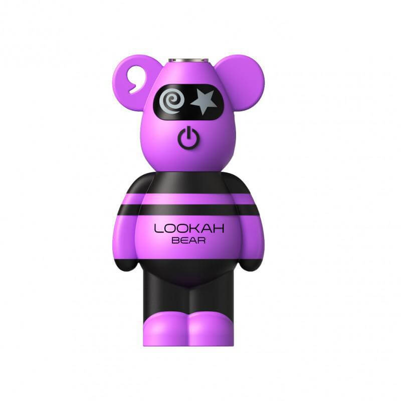 Lookah Bear 510 Battery in limited edition design, featuring a cute purple bear with soft body and 510 thread compatibility.