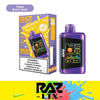 Raz Gush Edition Triple Berry disposable vape with stylish design and HD screen, featuring 25K puffs and nicotine warning.
