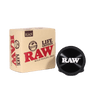 RAW Life Grinder with box, showing high-quality black modular design and branding for enhanced grinding experience.