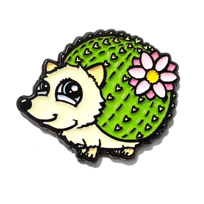 Kolorspun Enamel Pin - Hedgehog Cactus