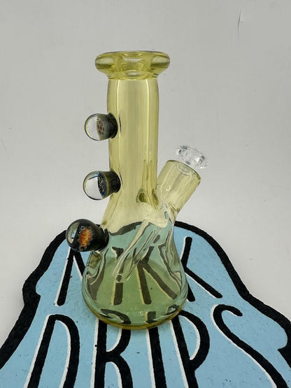 Filla John Glass Mini Beaker - UV Illuminati w/ Millies 10mm 45