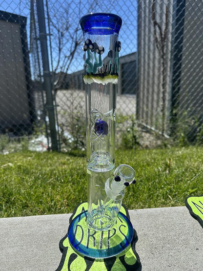 MJHoG Flower Straight Tube – Mushroom Double Perk