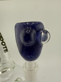 Crondo Glass Frit 14mm Bowl in vibrant blue color, showcasing unique glasswork textures and designs.