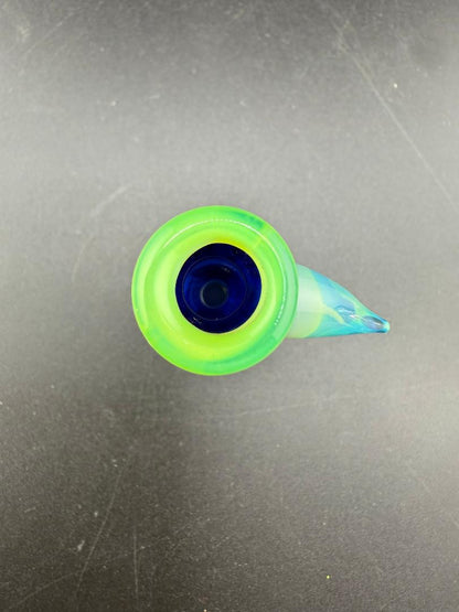 Brando Glass  Blunt / Joint Holder -Galaxy w/ Green Horn and Accents