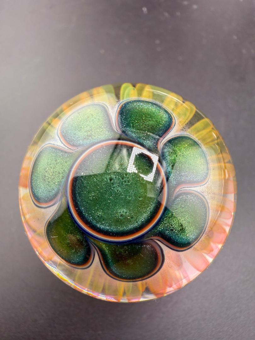 McDoogIe Glass Marble – 42mm Gold Fume Implosion