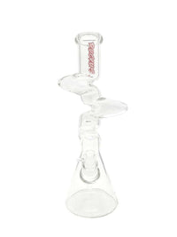 Ruckus 16-inch Zinger 7mm beaker water pipe made of premium glass for smooth hits and enhanced durability.