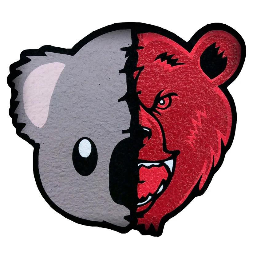 Moodmats x Bear Quartz x Koala Puffs  Bear / Koala mood Mat 8"