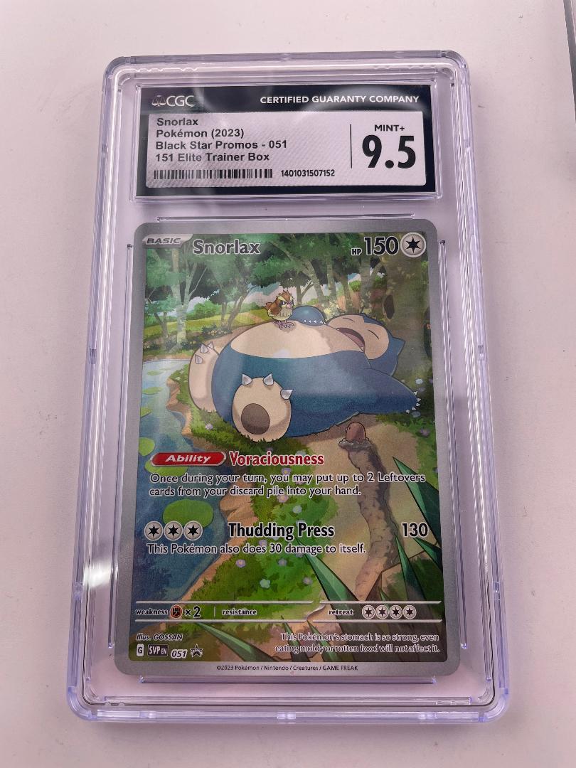 Pokémon TCG Graded Snorlax 051 Black Star Promo - Scarlet & Violet 151 - CGC 9.5 Mint+