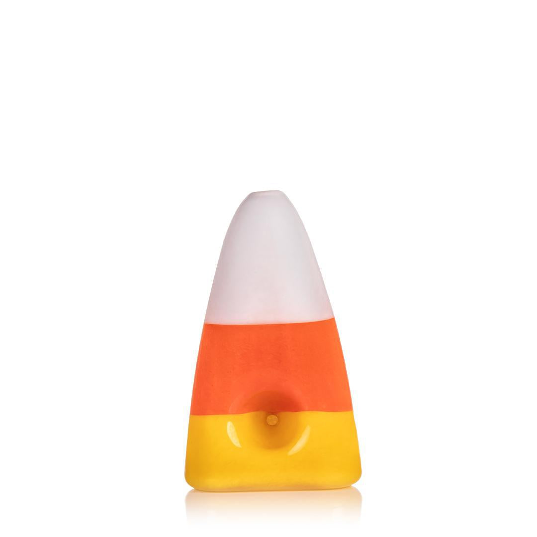 Candy Corn Pipe - COMING SOON, colorful borosilicate glass hand pipe from MJ Arsenal's Halloween Collection.