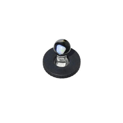 CaliBear Glass Dr Dabber Switch 2 Joystick carb Cap - Round Clear w/ Encased Opal