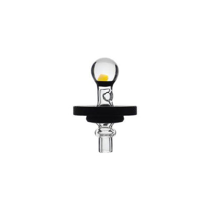 CaliBear Glass Dr Dabber Switch 2 Joystick carb Cap - Round Clear w/ Encased Opal