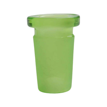 Campfire Quartz 14mm to 10mm Reducer in green, precision-crafted quartz adapter for rig setup.