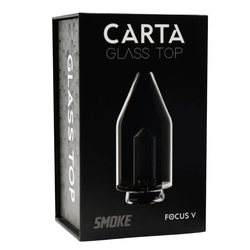 CARTA FOCUS V Glass Top packaging with a sleek design and modern aesthetics for enhanced vaping experience.