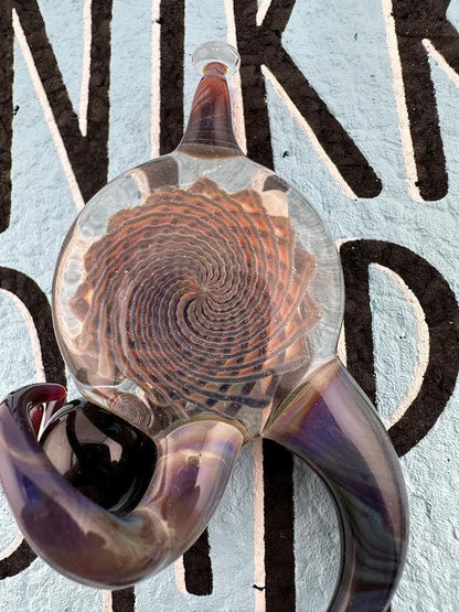 Dosh Glass Pendant - Fumed Fillacello Marble Trap w/ Horns