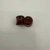 Paulson Pieces 9mm ear plugs made from handcrafted borosilicate glass in a rich amber color.
