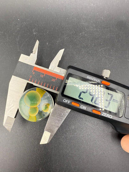 Danny W Glass Marble - 24mm Mushroom Implosion w/ Flat Bottom