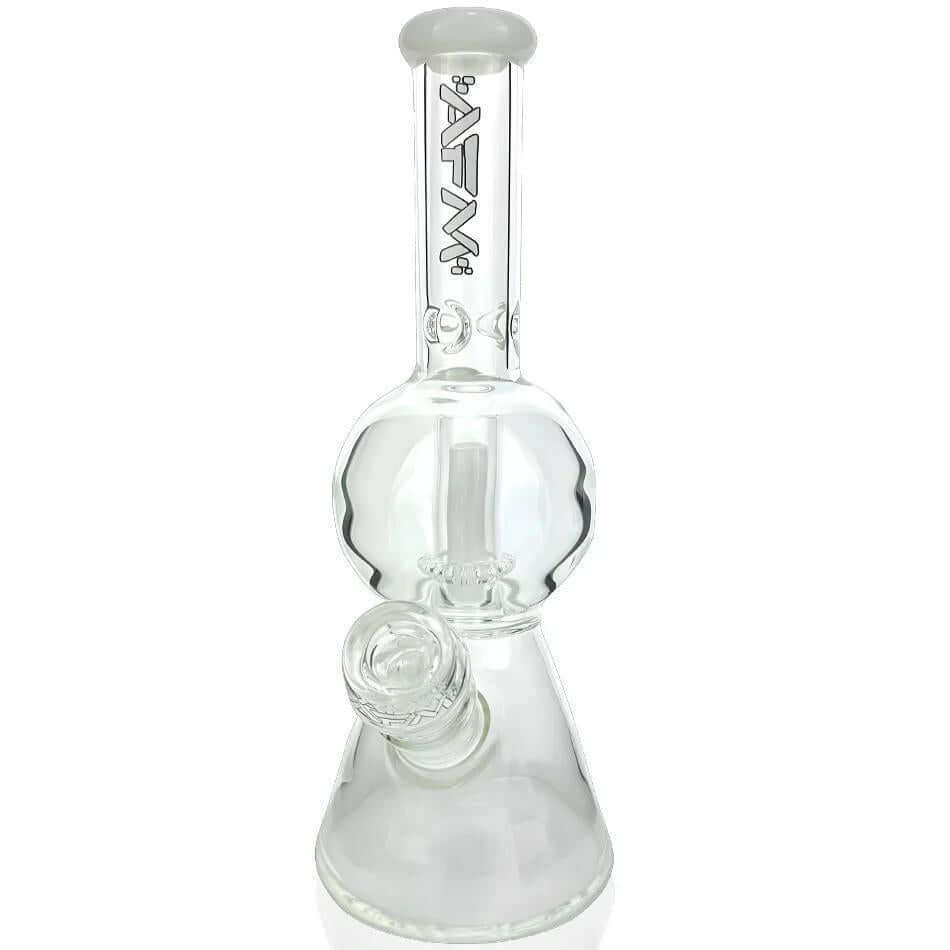 AFM Glass 10" Bubble Chamber UFO Beaker NBS708 with downstem and bowl, designed for smooth, stable smoking.