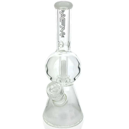 AFM Glass 10" Bubble Chamber UFO Beaker NBS708 with downstem and bowl, designed for smooth, stable smoking.