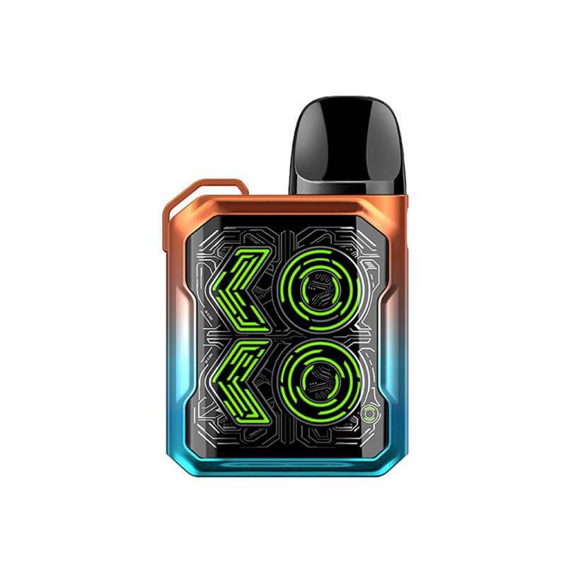 Uwell Caliburn GK2 Pod System in vibrant colors with futuristic design, ideal for vaping enthusiasts.