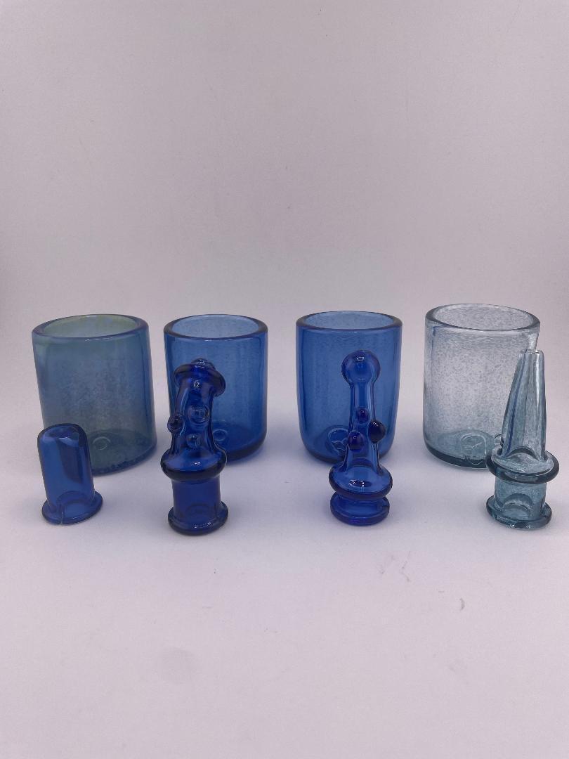 Brando Glass Puffco Proxy Core Cup & Mouth Piece Combo - Blue Solid Color