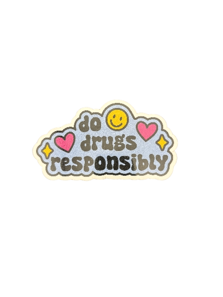 Beep Boop Bop Sticker - Do Drugs Responsibly