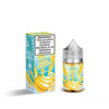 Frozen Fruit Monster Salt Nic 30ml Banana Ice flavor with icy fruit blend for refreshing vaping experience.