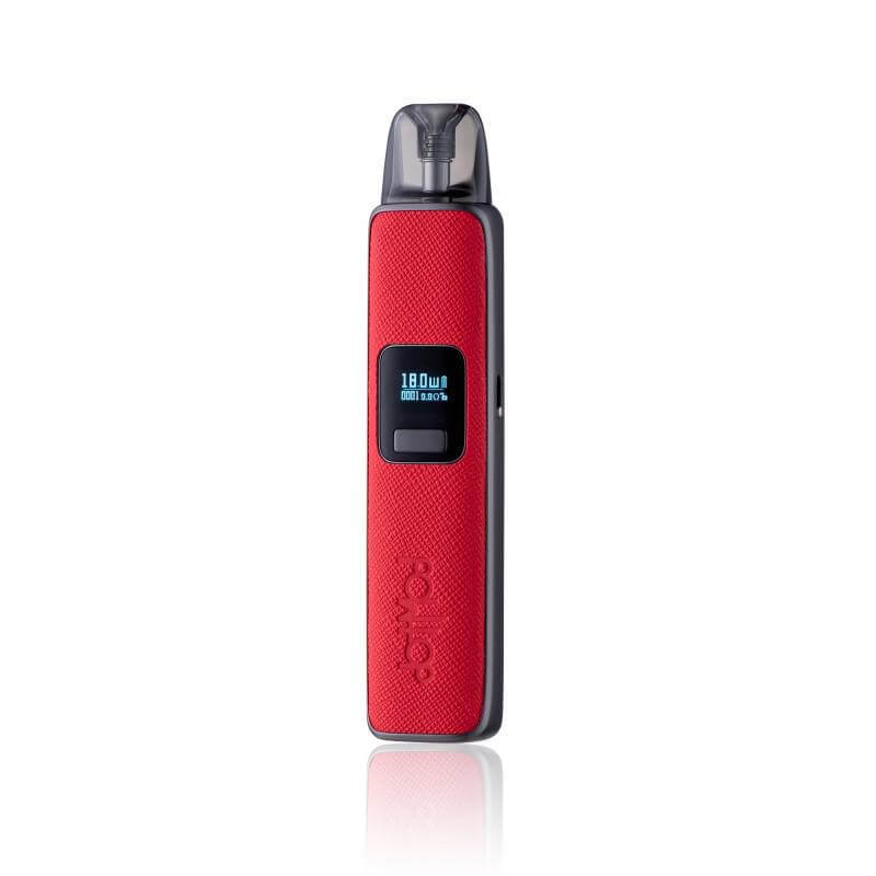 DotMod dotPod Pro Kit in red, featuring a sleek design and adjustable wattage display for a premium vaping experience.