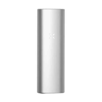 PAX Mini Portable Vaporizer in sleek silver finish, compact design for easy on-the-go use.