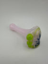 Mop Head Glass Dry Pipe - Luster w/ Wig Wag Cap and Opal Attachment