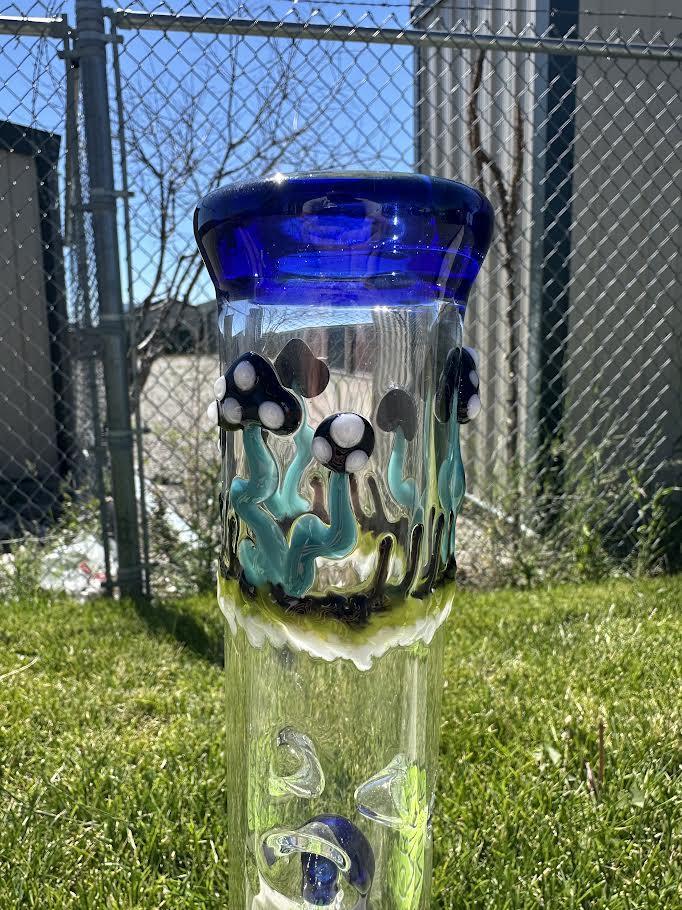 MJHoG Flower Straight Tube – Mushroom Double Perk