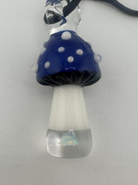 Crondo Glass Pendant - Mushroom with Encased Opal